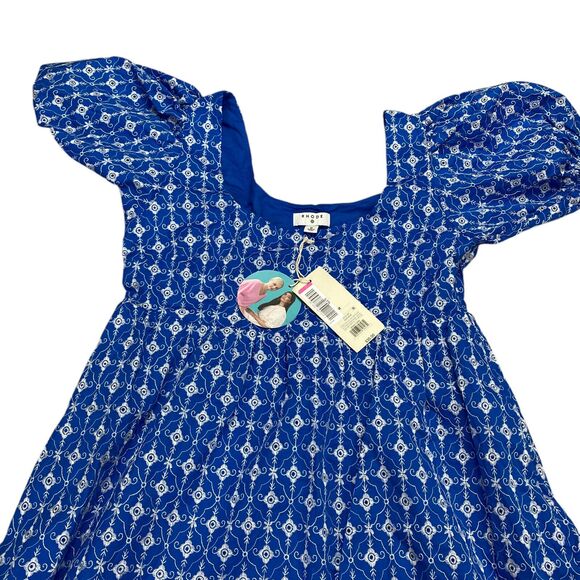 RHODE Women's Eyelet Mini Dress LINED with Pockets Light Blue Sz M - MSRP: $35 - Picture 8 of 15